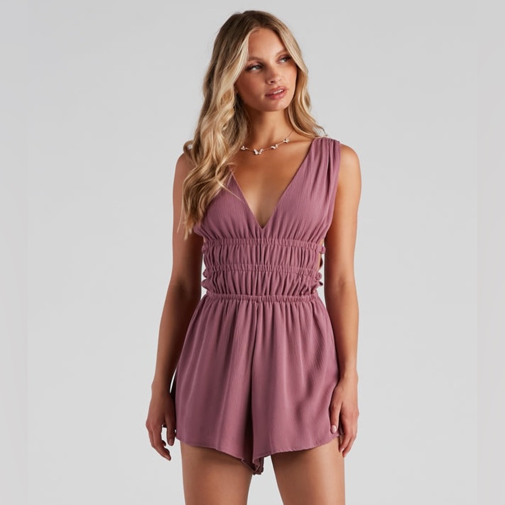 WINDSOR Chic Effortless Mauve Romper